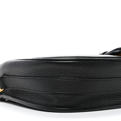 Grained Calfskin Medium Bobby Flap Black