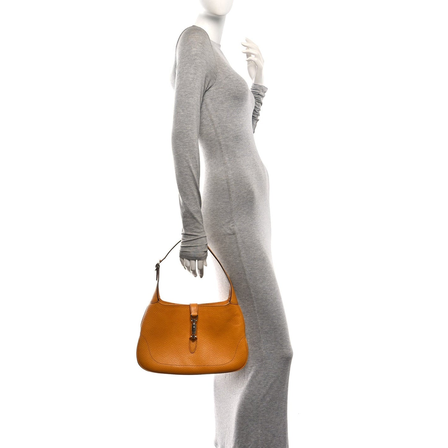 Soft Grained Calfskin Jackie O Hobo Orange