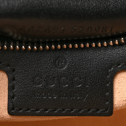 Calfskin Matelasse Aria Small GG Marmont Shoulder Bag Black