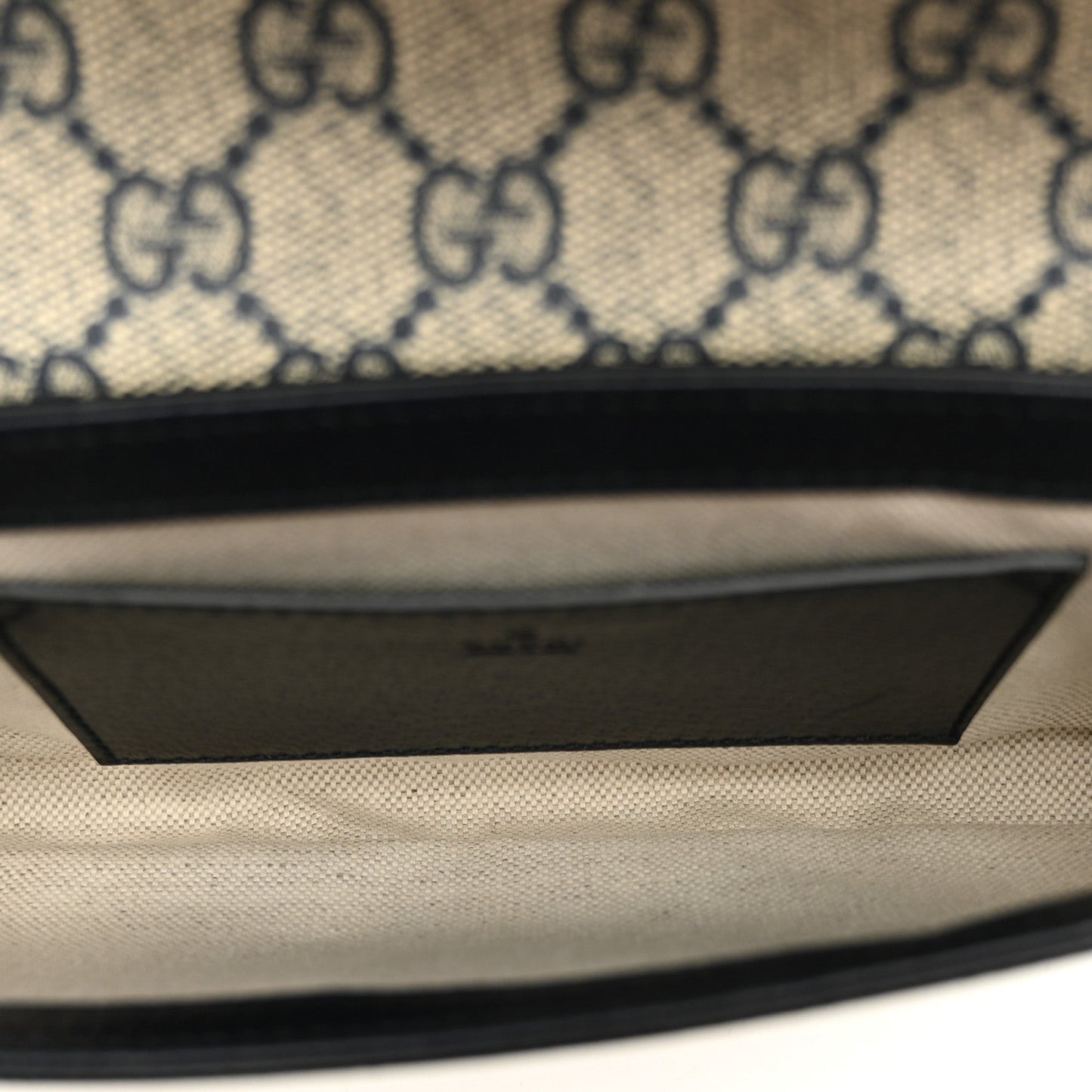 GG Supreme Monogram Textured Dollar Calfskin Web Mini Ophidia Envelope Shoulder Bag Beige Blue