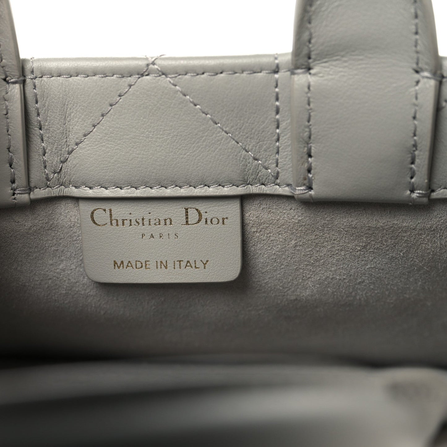 Calfskin Macrocannage Mini Book Tote Grey