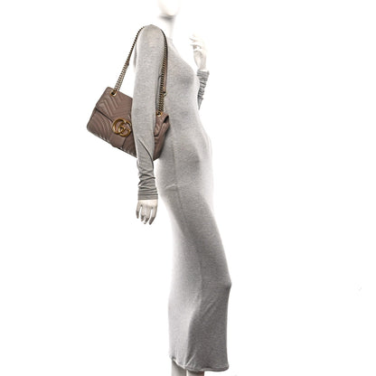 Calfskin Matelasse Medium GG Marmont Shoulder Bag Porcelain Rose