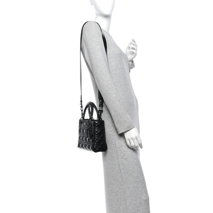 Calfskin Cannage Diamond Small My ABCDior Lady Dior Black