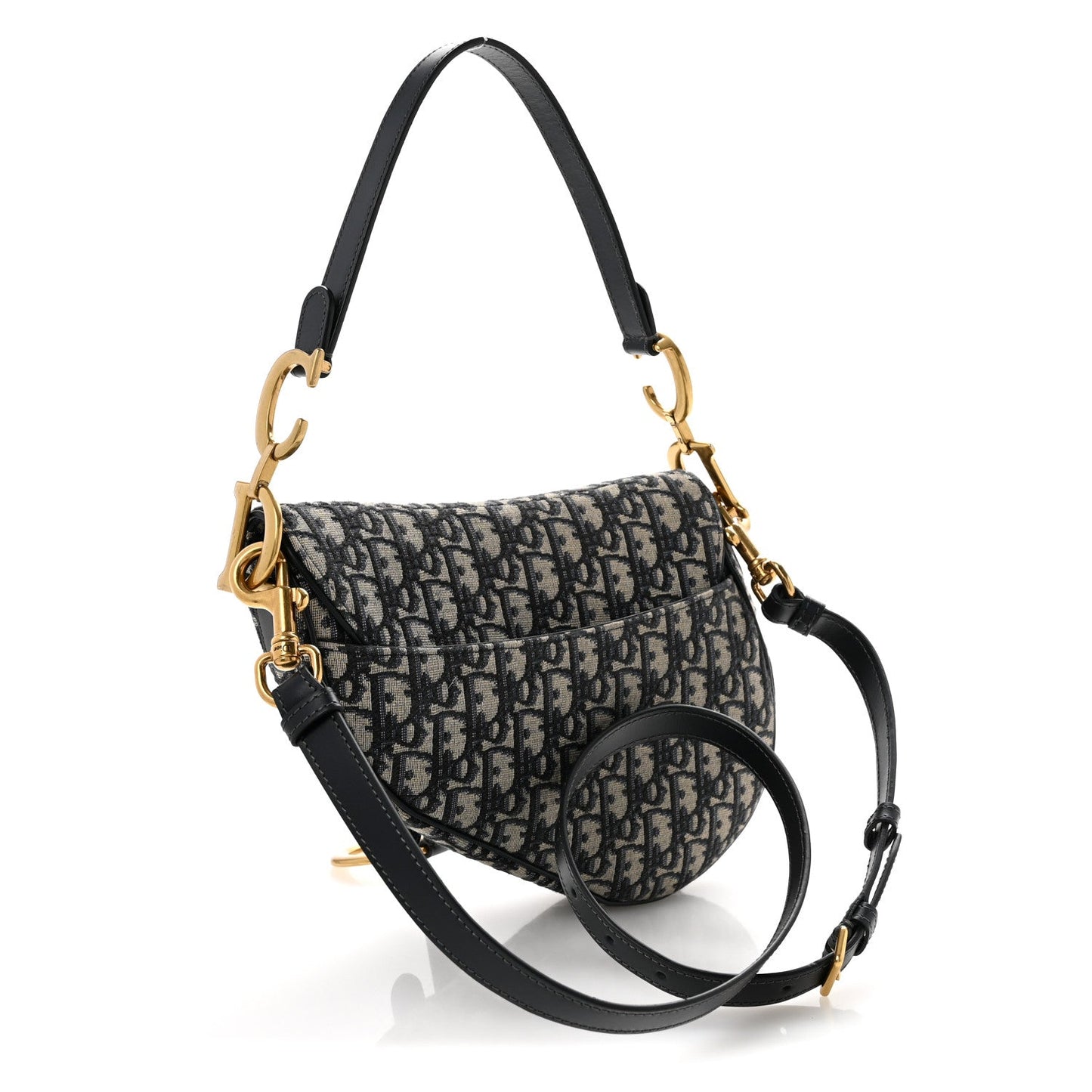 Oblique Saddle Bag With Strap Blue