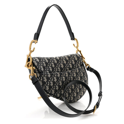 Oblique Saddle Bag With Strap Blue