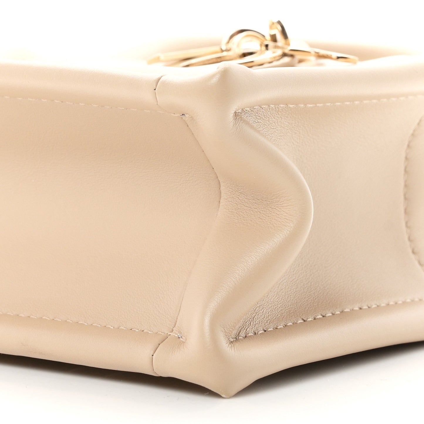 Calfskin Macrocannage Mini Book Tote Powder Beige