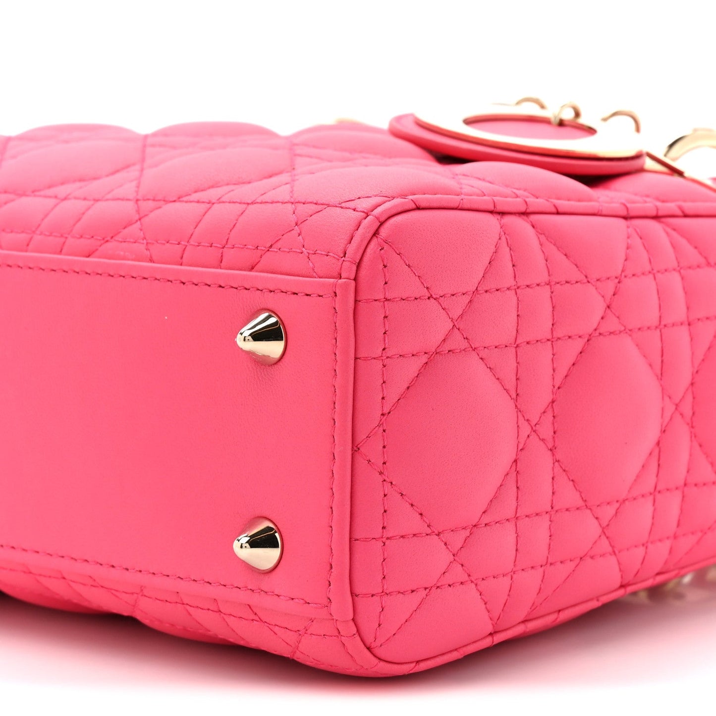 Lambskin Cannage Small My ABCDior Lady Dior Fraise