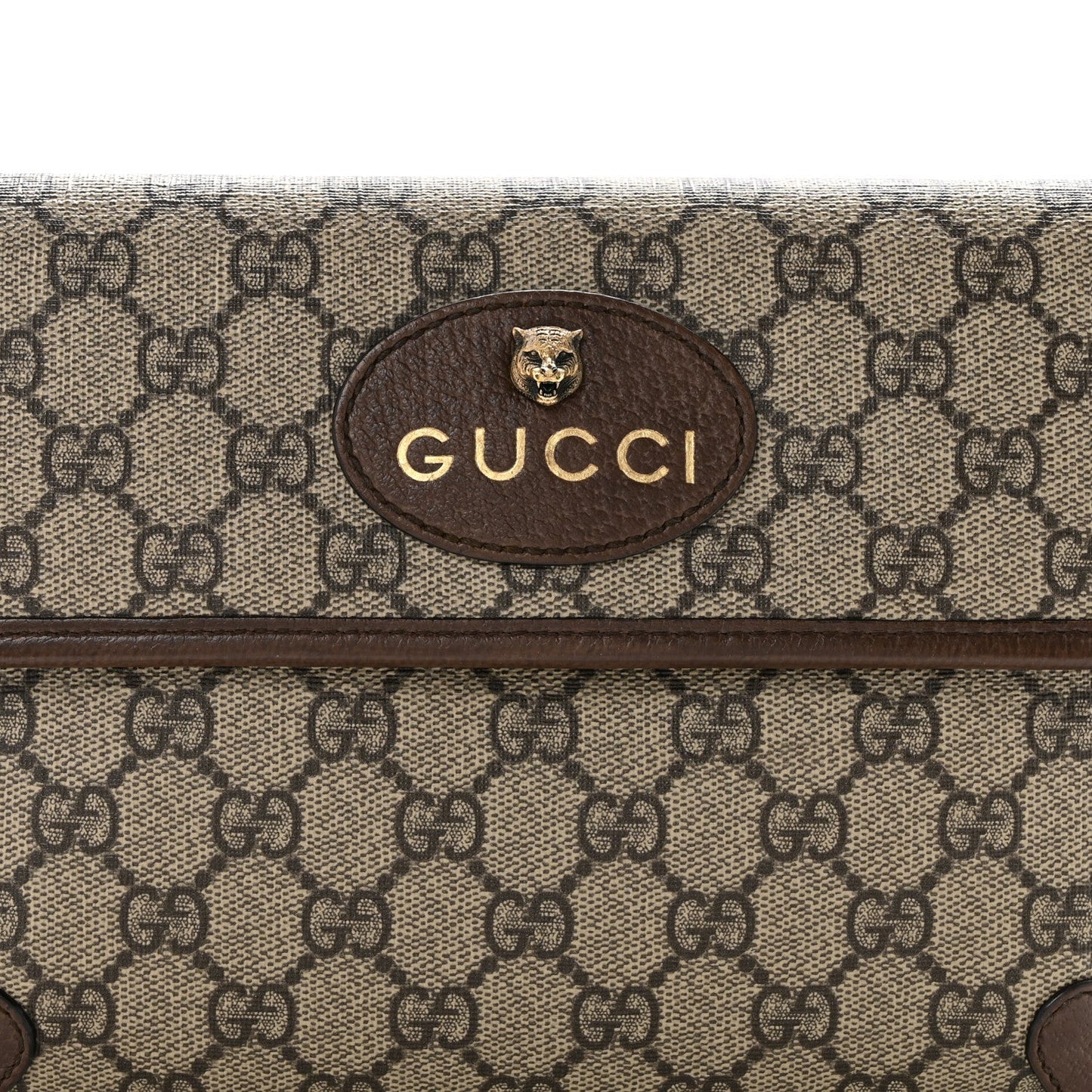 GG Supreme Monogram Neo Vintage Web Belt Bag Brown