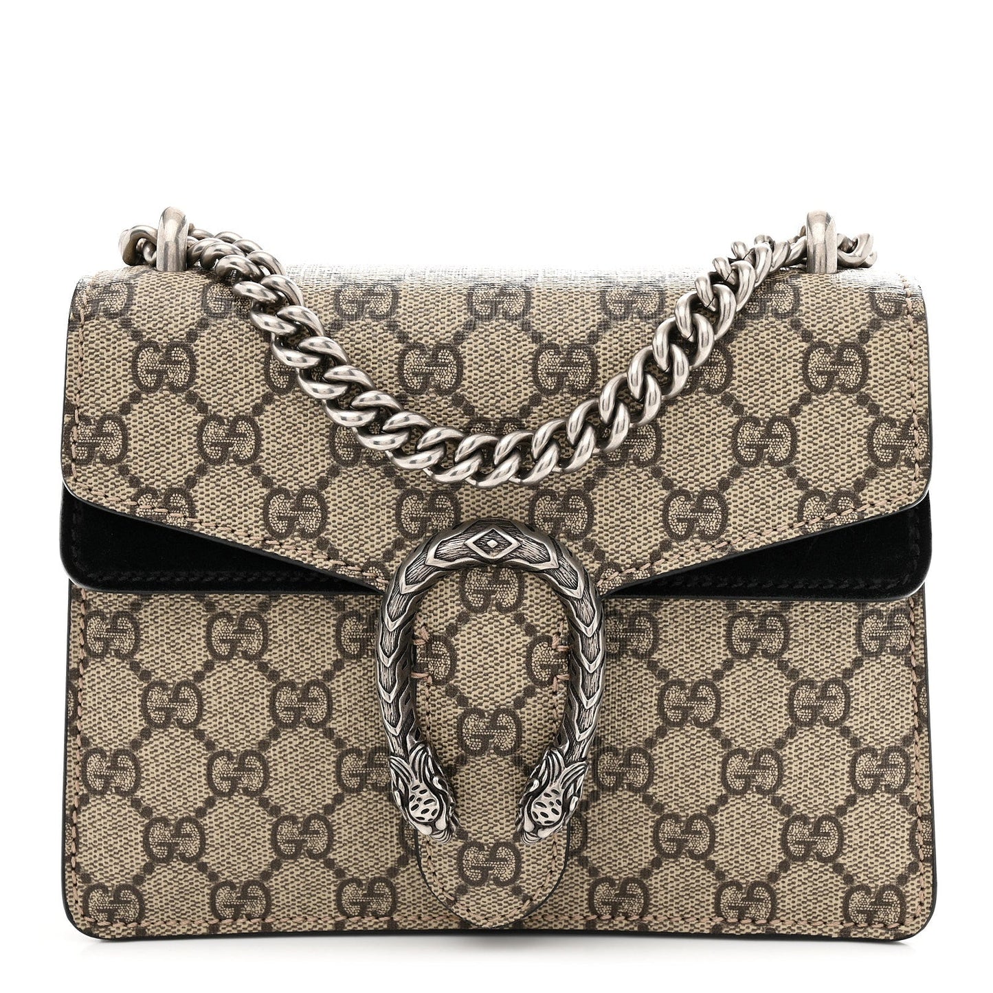 GG Supreme Monogram Mini Dionysus Shoulder Bag Black