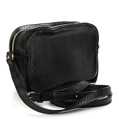 Snakeskin Small Soho Disco Bag Black