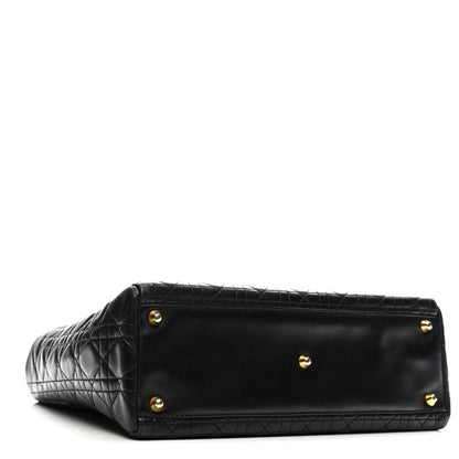 Lambskin Cannage Large Lady Dior Black