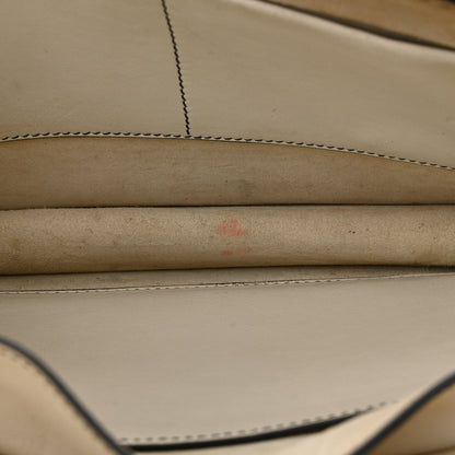 Calfskin J'Adior Chain Flap Bag Off White