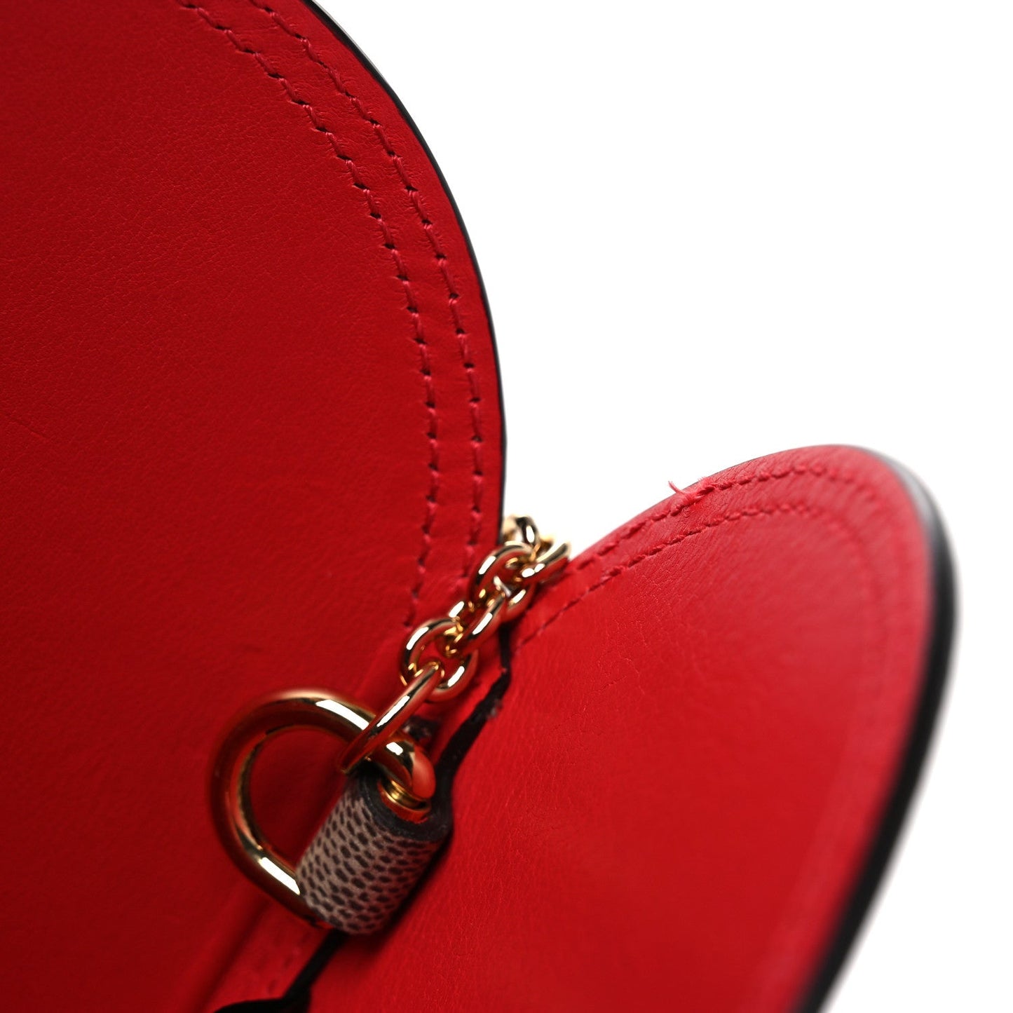 GG Supreme Monogram Love Valentines Day Small Heart Bag Beige Ebony New Geranium