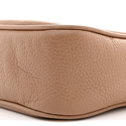 Pebbled Calfskin Small Soho Disco Bag Camelia