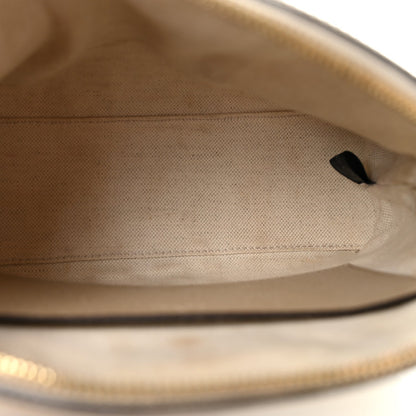 GG Supreme Monogram Textured Dollar Calfskin Web Small Ophidia Dome Shoulder Beige Mystic White Oatmeal