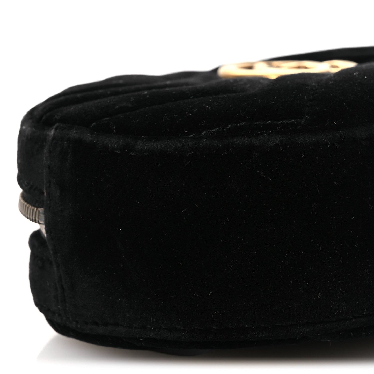 Velvet Matelasse GG Marmont Belt Bag Black 95 38 Black