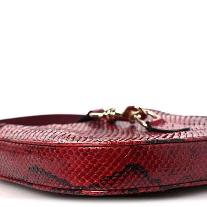Snakeskin Web Small Jackie 1961 Hobo Rosso Ancora