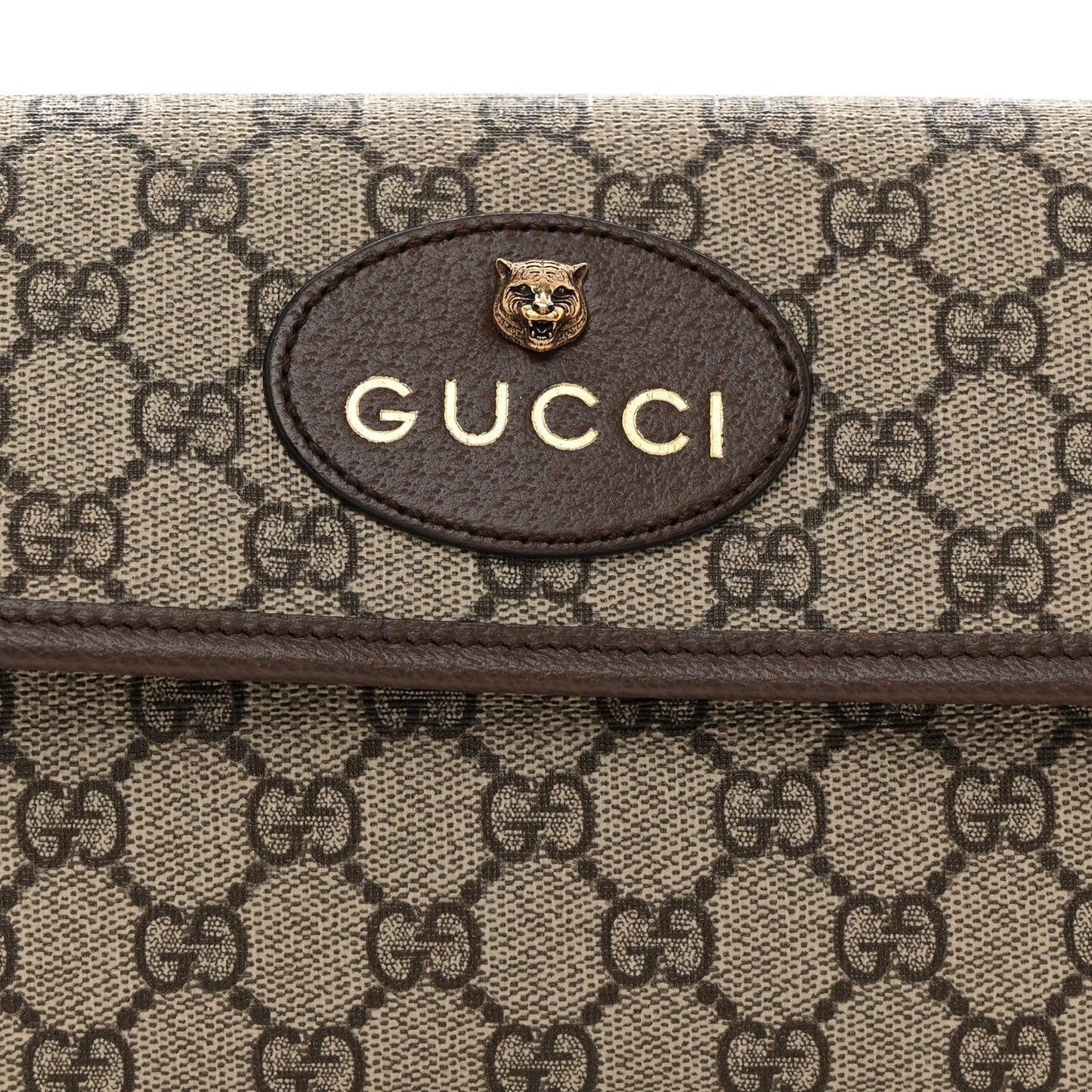 GG Supreme Monogram Neo Vintage Web Belt Bag Brown