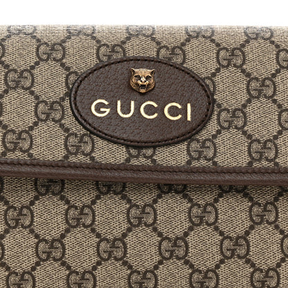 GG Supreme Monogram Neo Vintage Web Belt Bag Brown