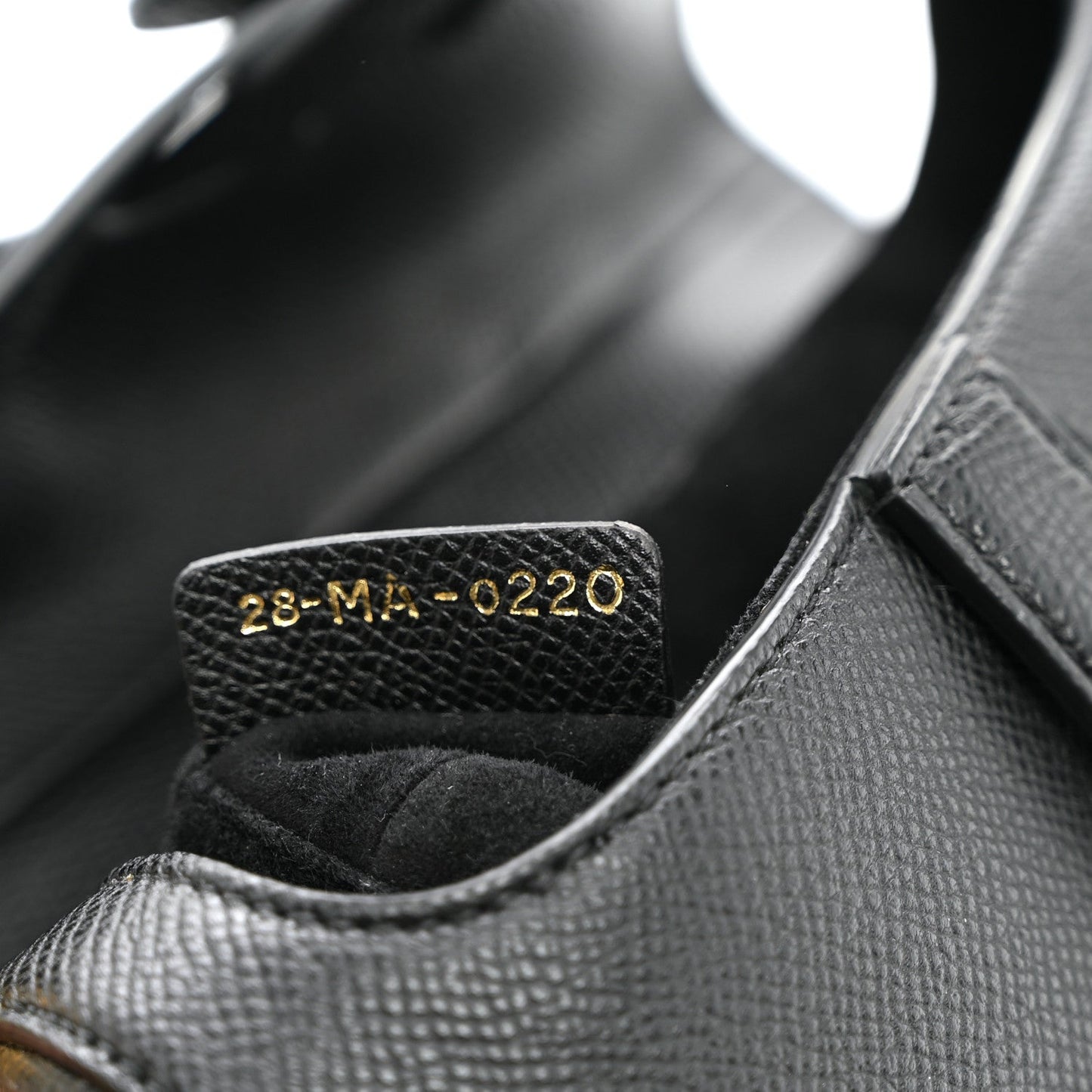 Grained Calfskin Mini Saddle Bag Black