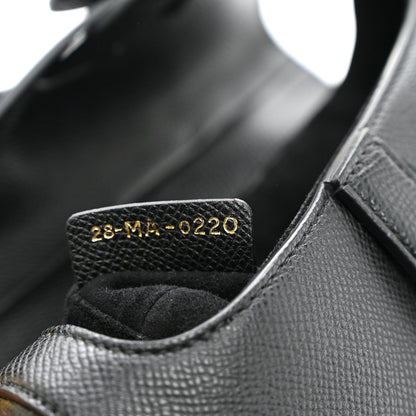 Grained Calfskin Mini Saddle Bag Black
