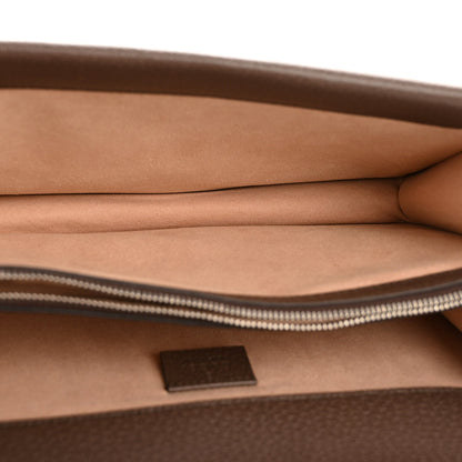 GG Supreme Monogram Textured Dollar Calfskin Top Handle Dionysus Shoulder Bag Beige Ebony New Acero