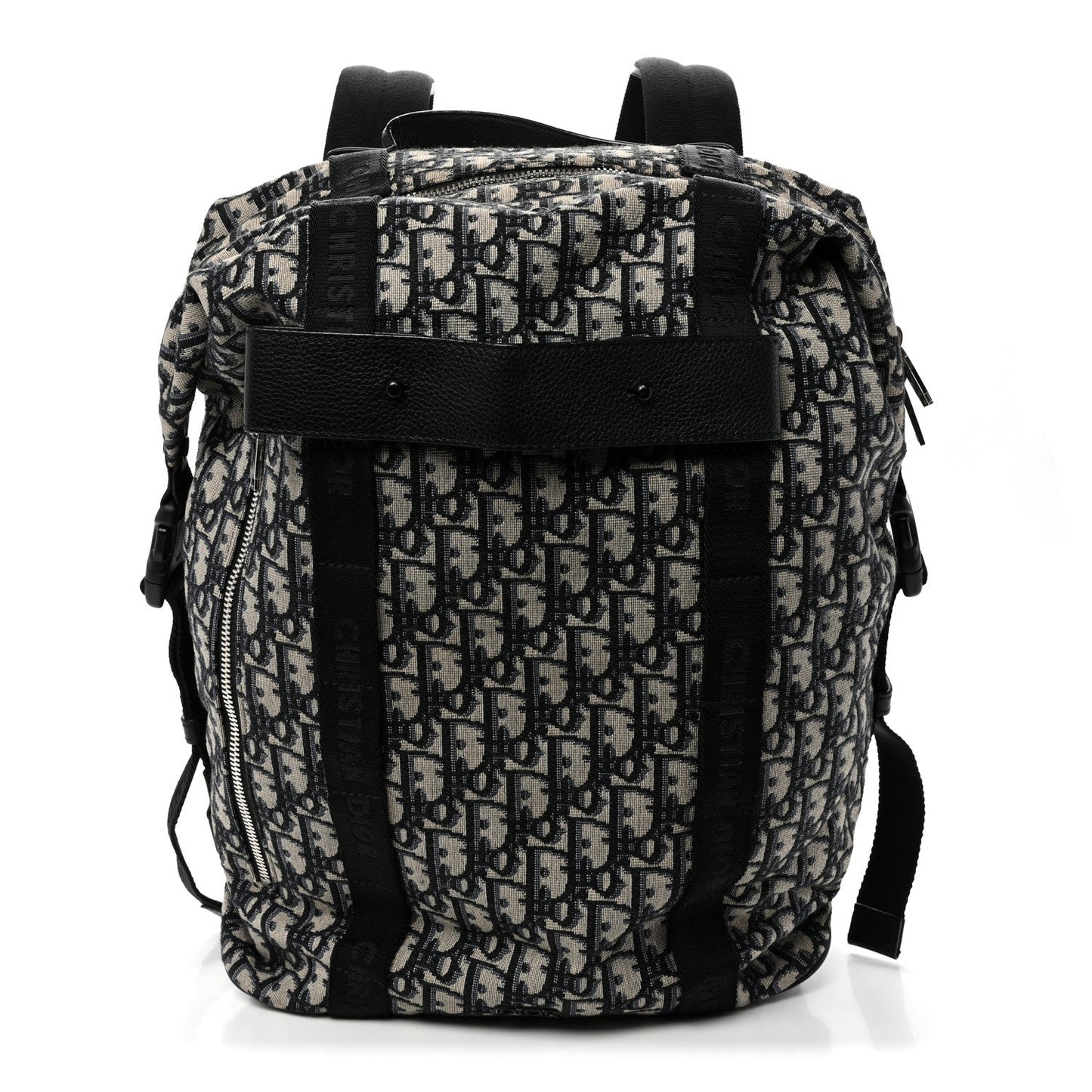 Oblique Calfskin Safari Backpack Navy Blue