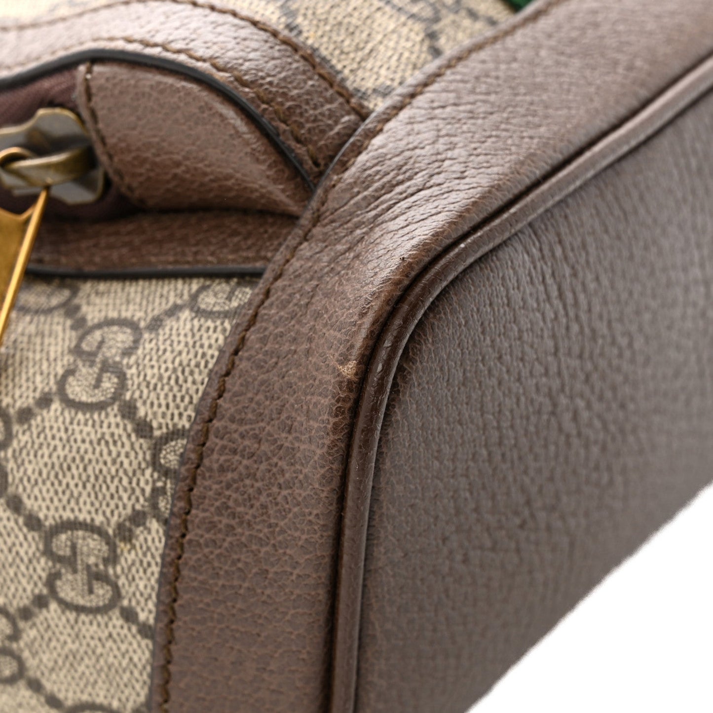 GG Supreme Monogram Calfskin Web Small Ophidia Day Backpack Beige Ebony New Acero