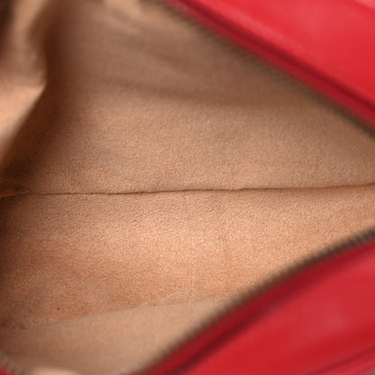 Calfskin Matelasse Mini GG Marmont Chain Shoulder Bag Hibiscus Red