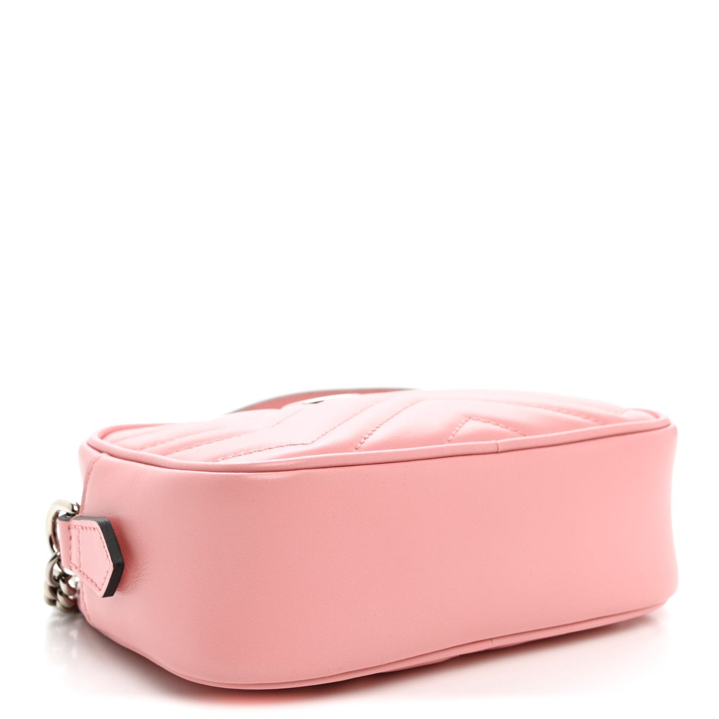Calfskin Matelasse Mini GG Marmont Chain Shoulder Bag Wild Rose