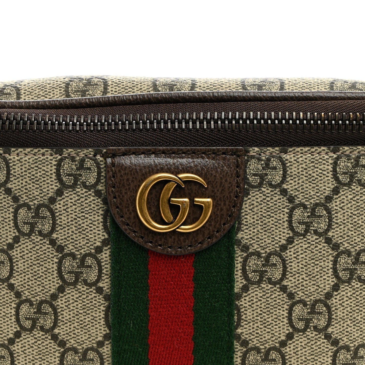 GG Supreme Monogram Web Small Ophidia Belt Bag Beige Ebony New Acero