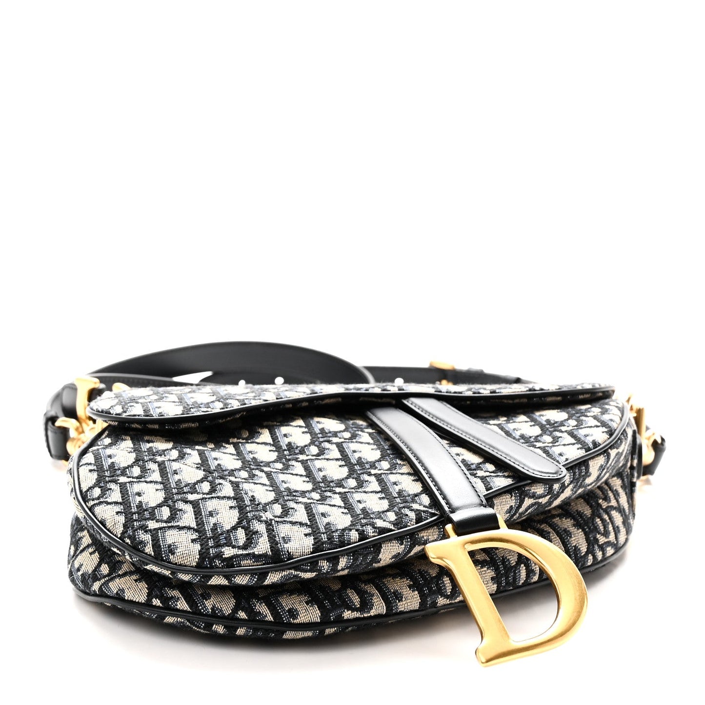 Oblique Saddle Bag With Strap Blue
