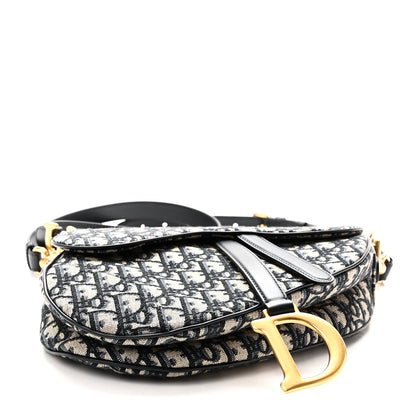 Oblique Saddle Bag With Strap Blue