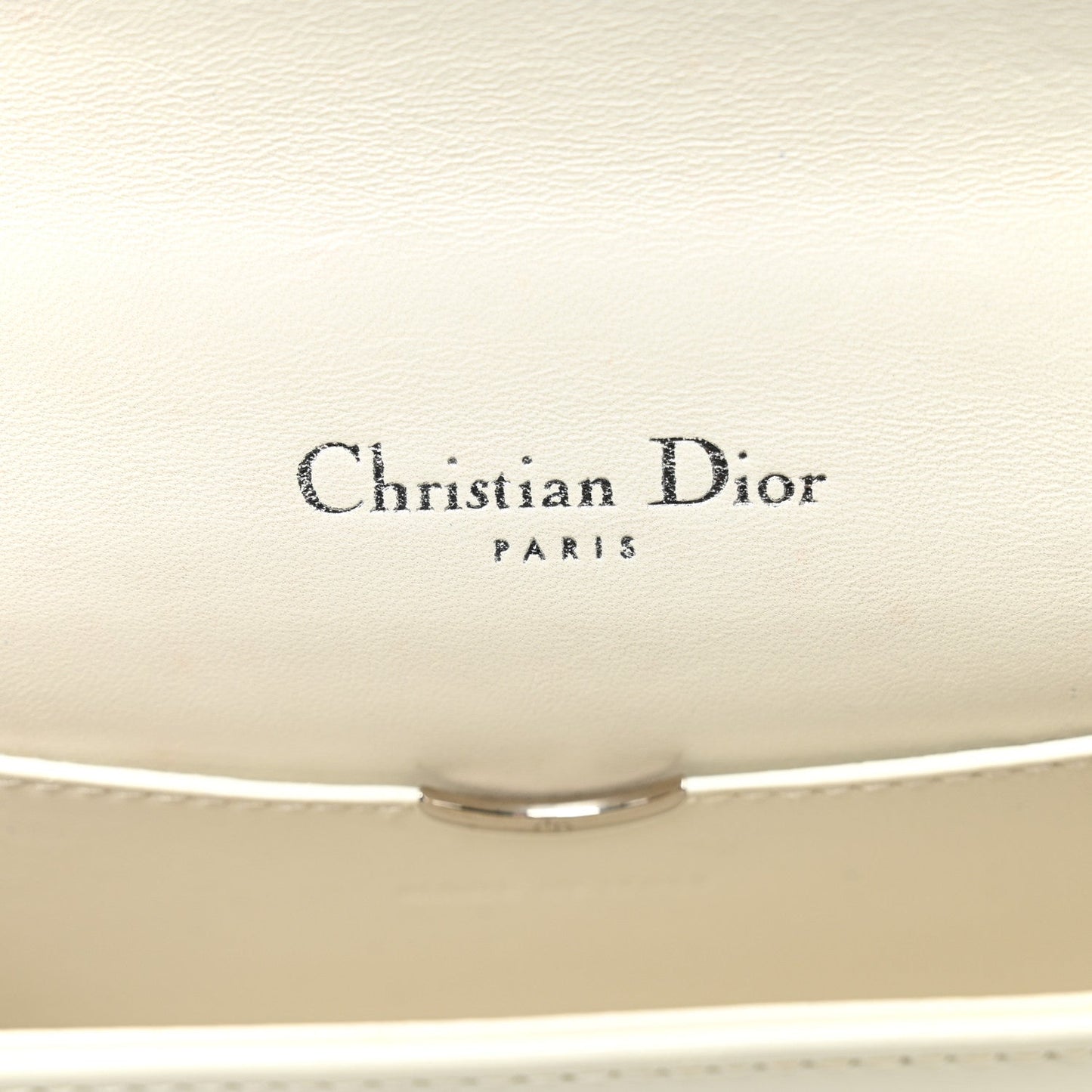 Calfskin Printed Mini Diorama Flap Bag White