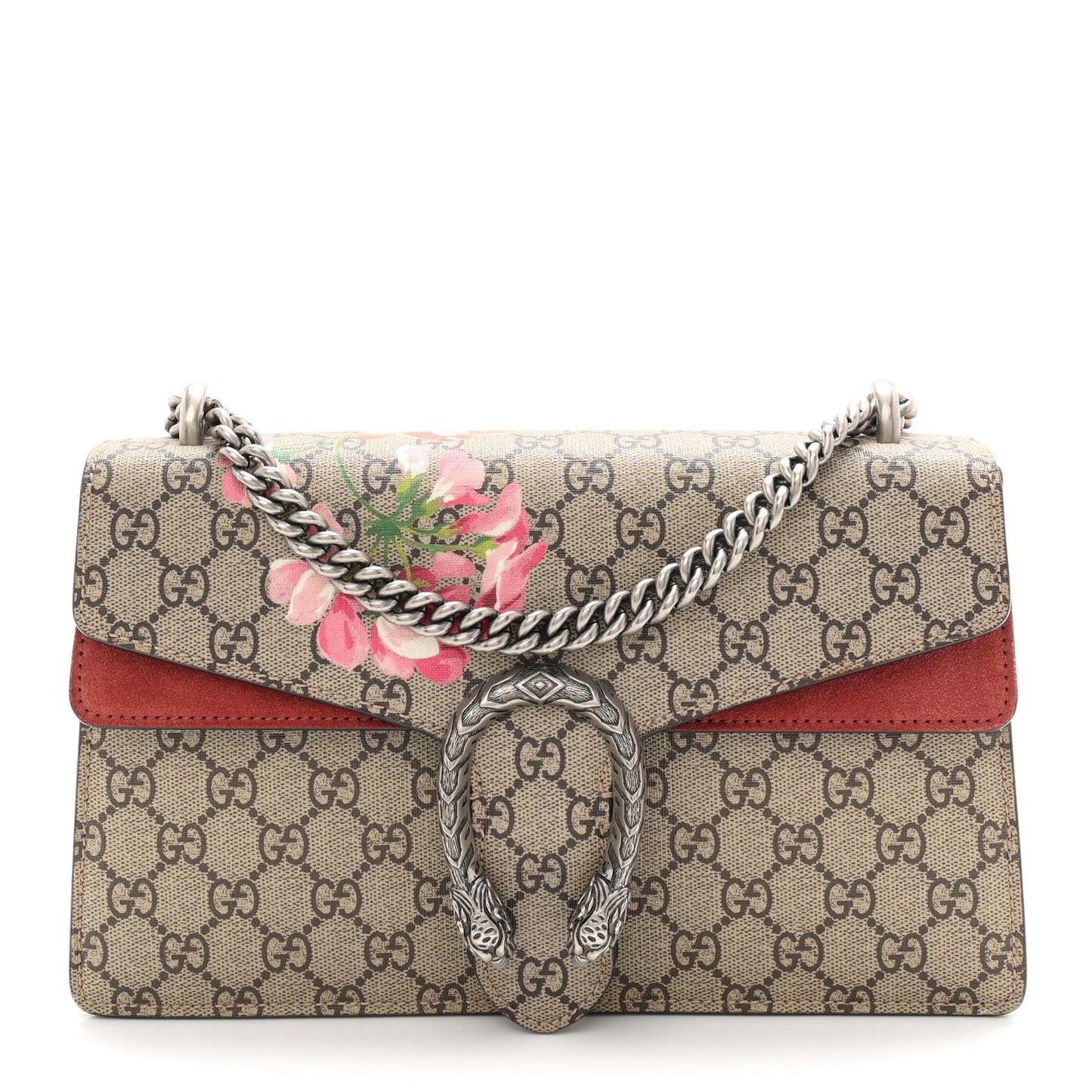 GG Supreme Monogram Blooms Small Dionysus Shoulder Bag Beige Multicolor Dry Rose
