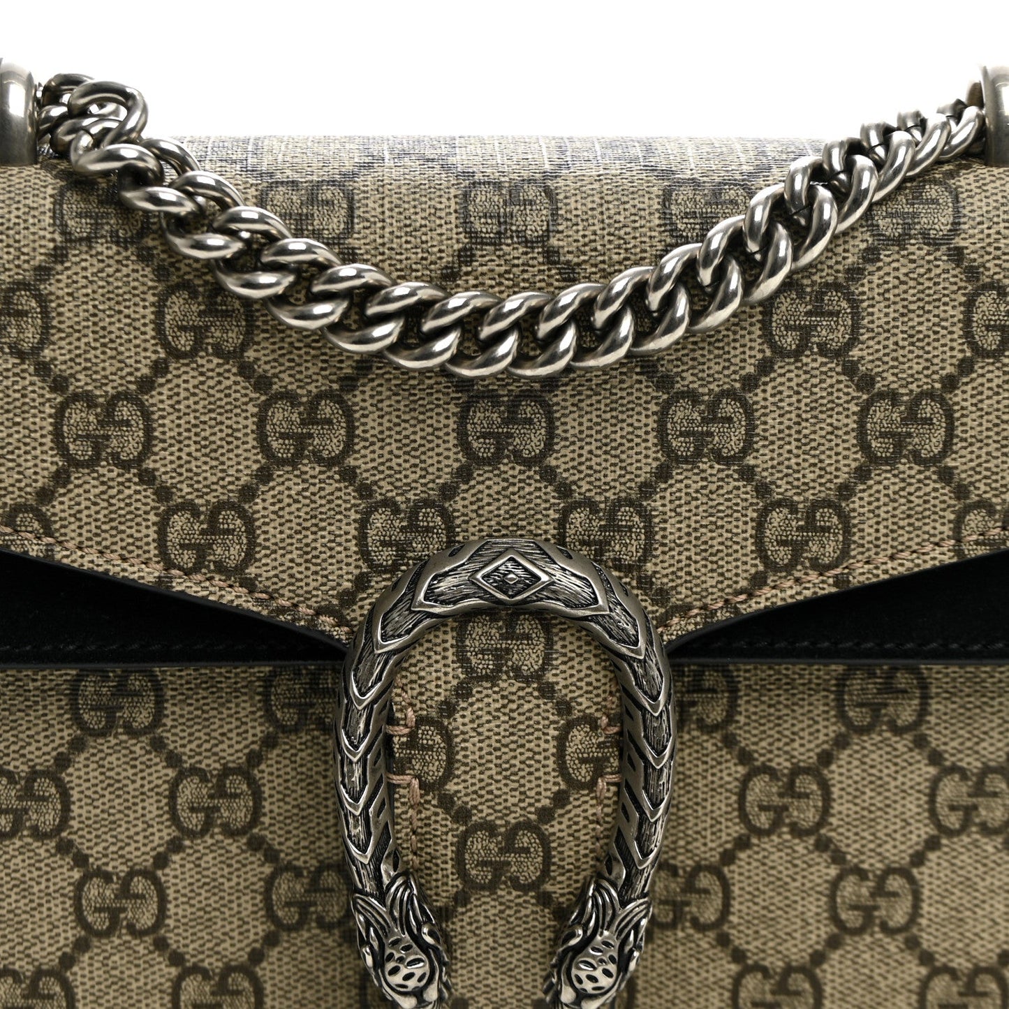 GG Supreme Monogram Mini Dionysus Shoulder Bag Black