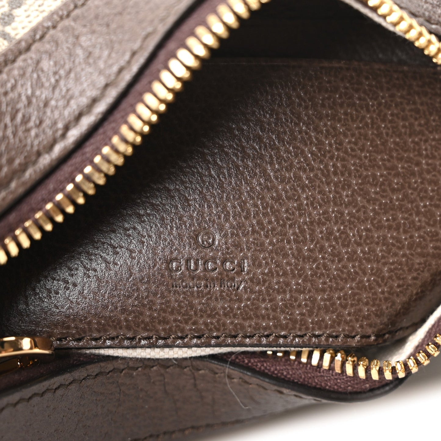 GG Supreme Monogram Textured Dollar Calfskin Small Ophidia Shoulder Bag Beige Ebony New Acero