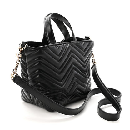 Lambskin Matelasse Small GG Marmont Betty Tote Bag Black