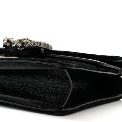 Velvet Skipper Crystal GG Monogram Small Dionysus Shoulder Bag Black Black Diamond