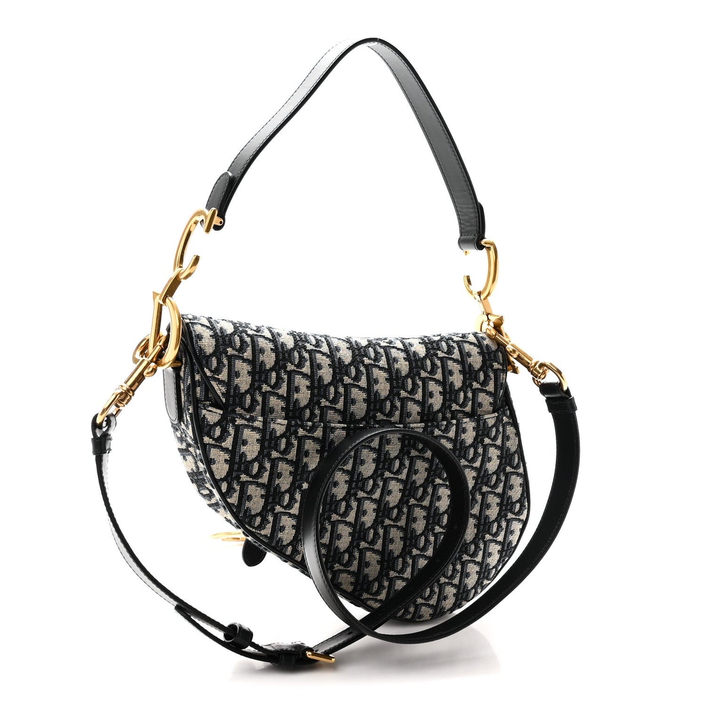 Oblique Saddle Bag With Strap Blue
