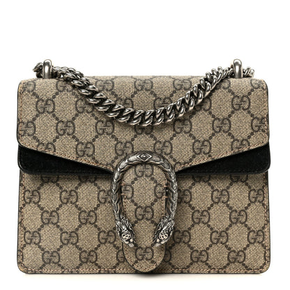 GG Supreme Monogram Mini Dionysus Shoulder Bag Black
