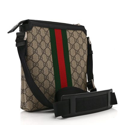GG Supreme Monogram Web Messenger Bag Black