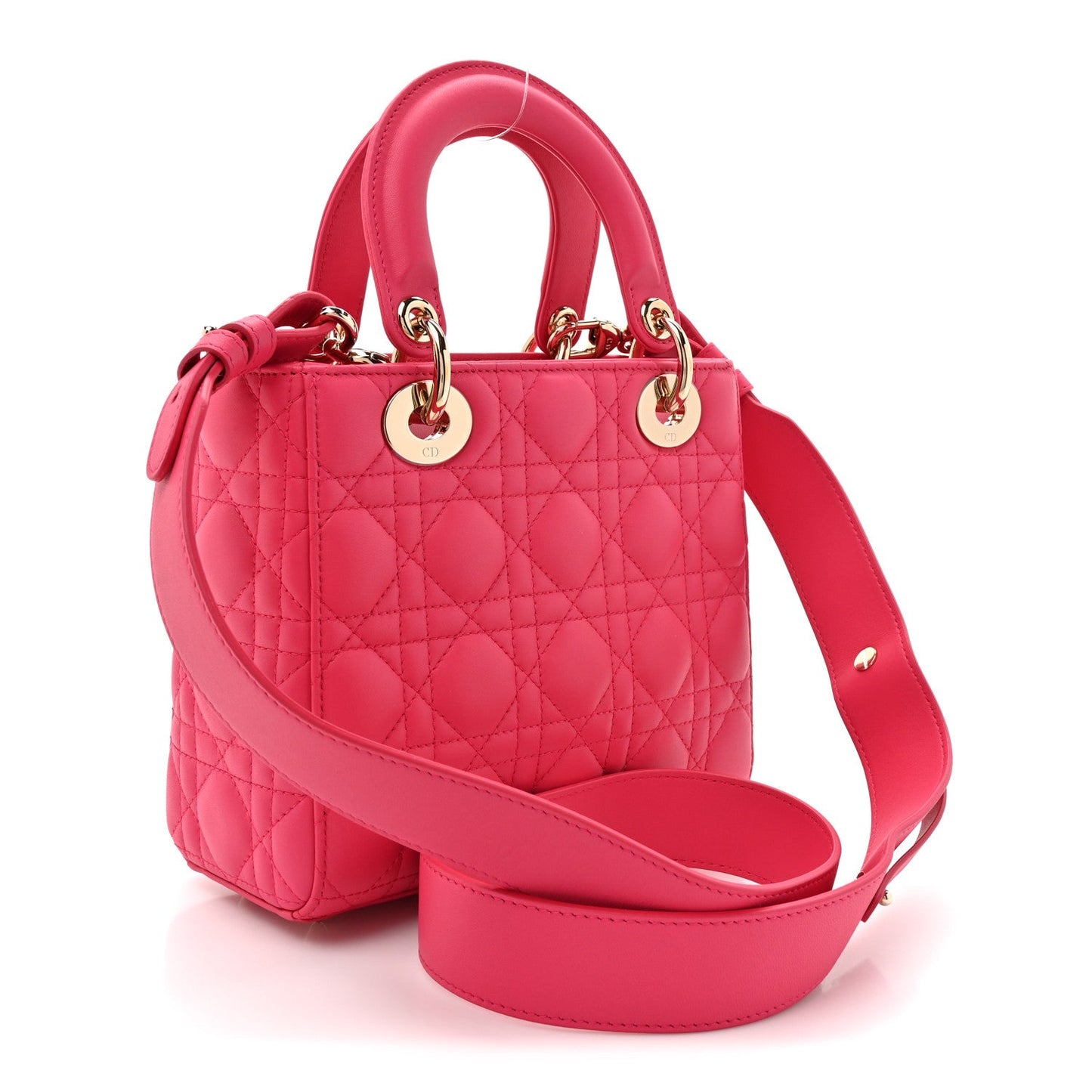 Lambskin Cannage Small My ABCDior Lady Dior Fraise
