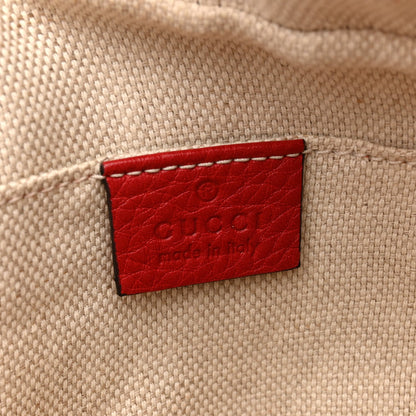Pebbled Calfskin Small Soho Disco Bag Vibrant Red