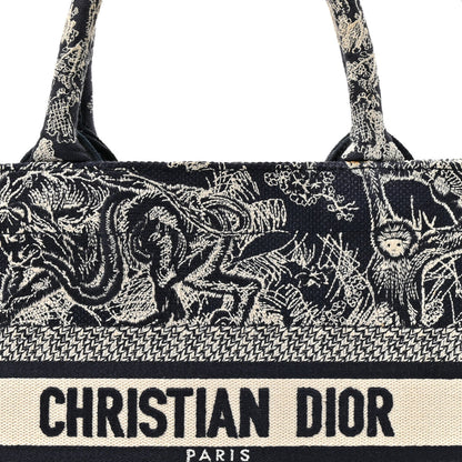 Calfskin Dioriviera Toile De Jouy Small Book Tote With Strap Blue Multicolor