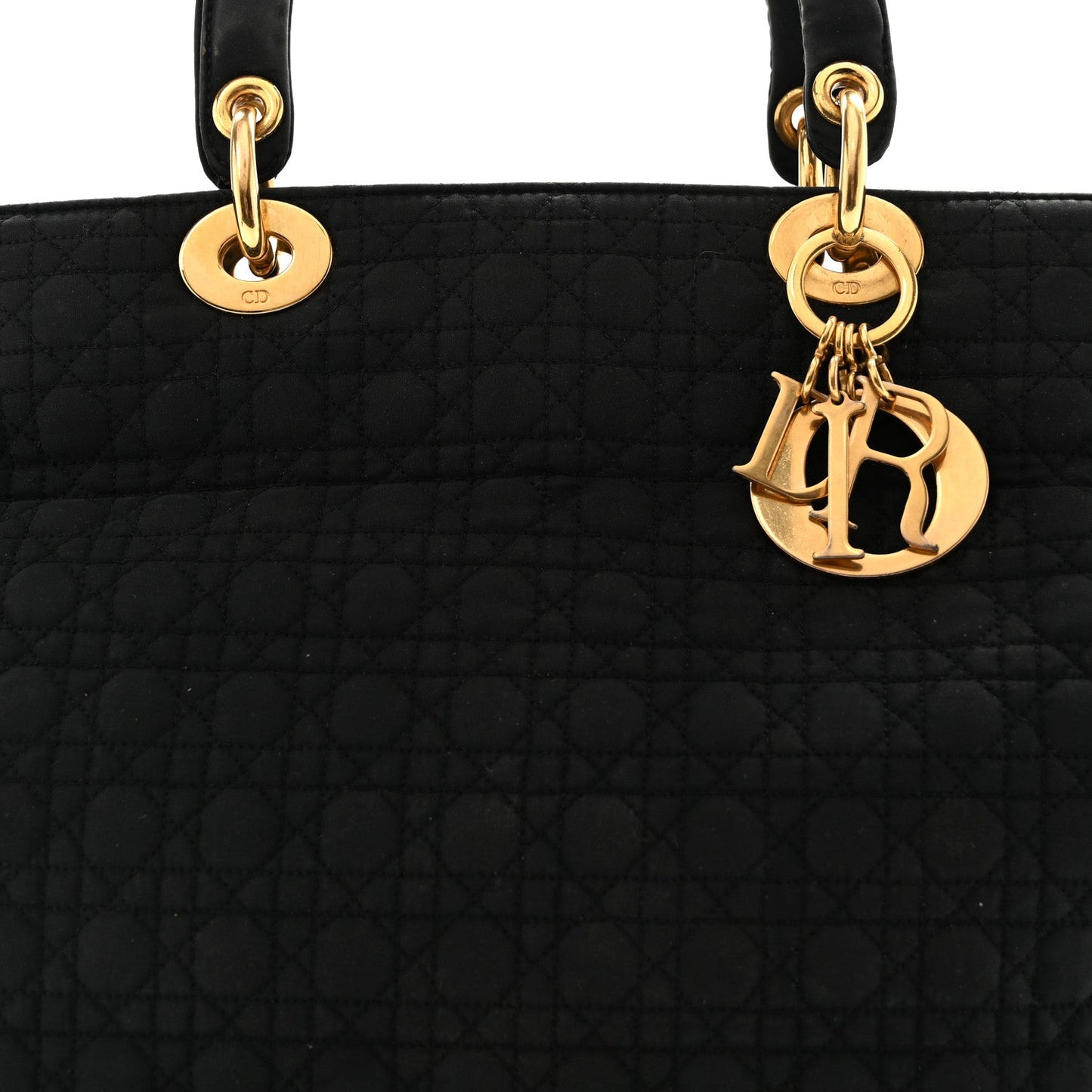 Nylon Cannage Large Lady Dior Black