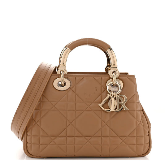 Calfskin Cannage Small The Lady 95.22 Beige