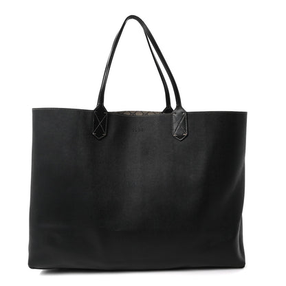 GG Supreme Monogram Large Reversible Tote Beige Black