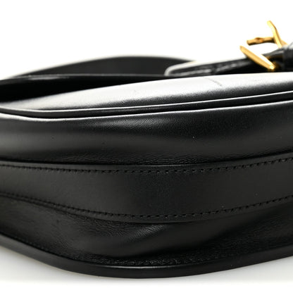 Box Calfskin Medium Bobby Flap Black