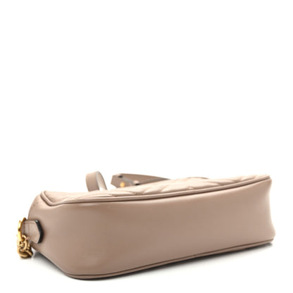 Calfskin Matelasse Small GG Marmont Chain Shoulder Bag Porcelain Rose